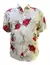 Camisa beige serpientes y flores