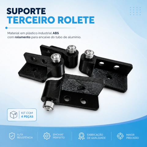 SUPORTE TERCEITO ROLETE CONCHA / KIT 4 UND.