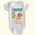 Body Bebê Personalizado - Dinossauro Mesversário - Poliéster + Elastano #03