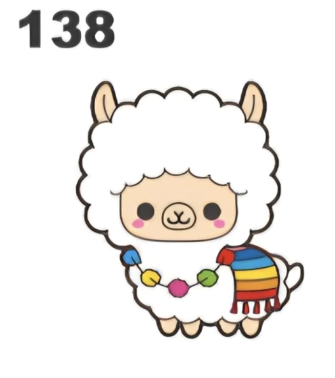 Lhama (pacotes com 30 unidades) código 138