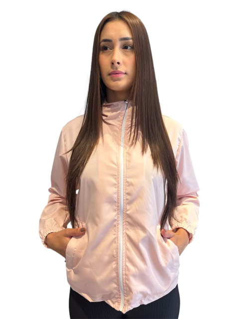 Corta vento rosa bebê