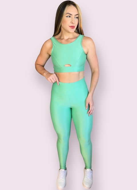 CONJ CANELADO MARCIA OLD MINT - comprar online