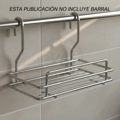 PORTA ESPONJA Y DETERGENTE PARA BARRAL CROMADO - tienda online