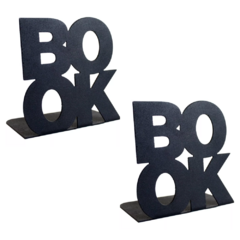 SOPORTE TOPE PARA LIBROS NEGRO X2U.