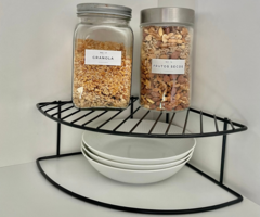 ESTANTE ESQUINERO PARA FRASCOS NEGRO - comprar online