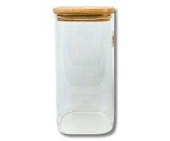 FRASCO CUADRADO CON TAPA DE BAMBU 1600 ML - Viva Home