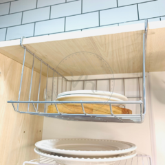 ESTANTE CANASTO COLGANTE PLATEADO X2U. - Viva Home
