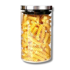 3 FRASCOS REDONDOS VIDRIO TAPA DE ACERO en internet