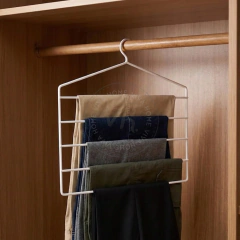 PERCHA PANTALONERA 5 NIVELES BLANCA X6U. - comprar online