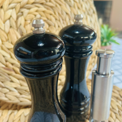 MOLINILLO DE PIMIENTA Y SAL DE MADERA 19 CM - comprar online