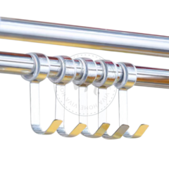ESTANTE CON BARRAL ACERO INOX. VIDRIO - tienda online