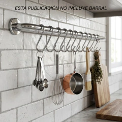 GANCHO PARA BARRAL CROMADO X10U. - tienda online