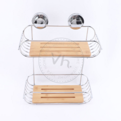 Imagen de ORGANIZADOR DUCHA DOBLE METAL BAMBU