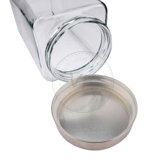 FRASCO CUADRADO CON TAPA DE ACERO 2100 ML - Viva Home