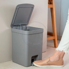 CESTO BASURA A PEDAL 12L GRIS en internet