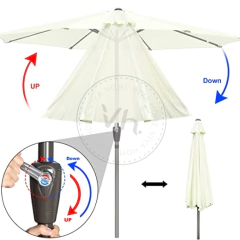 SOMBRILLA DE CENTRO 3M GRIS - ACERO - tienda online