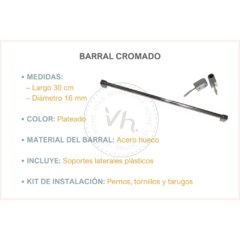 BARRAL 30 CM, LIMPIEZA, GANCHOS CROMADO - tienda online