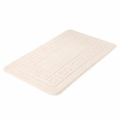 KIT ALFOMBRA BAÑO MARFIL Y CORTINA AZUL en internet