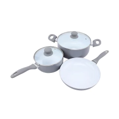 BATERIA DE COCINA 3 PIEZAS CERAMICA GRIS - comprar online
