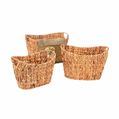 CESTO DE JACINTO OVAL X3U. - tienda online