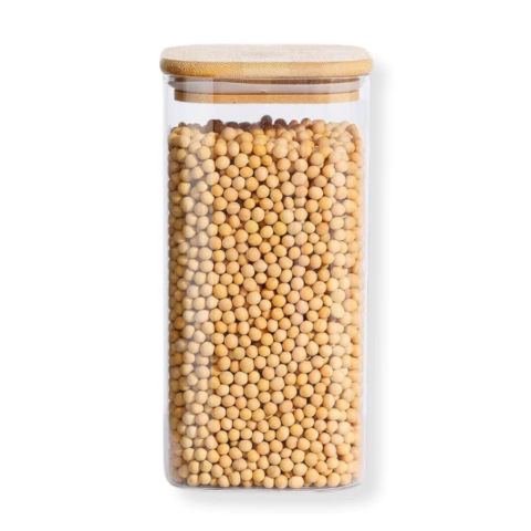 FRASCO CUADRADO CON TAPA DE BAMBU 1600 ML - comprar online