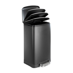 CESTO DE ACERO NEGRO RECTANGULAR 12 L - comprar online
