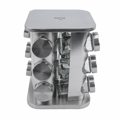 RACK ESPECIERO ACERO CON 12 FRASCOS - Viva Home