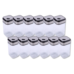 ESPECIERO VIDRIO TAPA ACERO INOX X12U. - comprar online