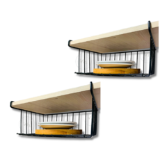 ESTANTE COLGANTE MEDIANO NEGRO X2U. - comprar online
