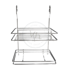 BARRAL 45 CM, PORTA ROLLO C/ESTANTE, GANCHOS CROMADO en internet