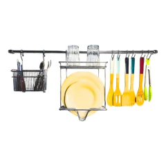 BARRAL 90 CM, SECAPLATOS, CUBIERTERO, GANCHOS CROMADO - comprar online