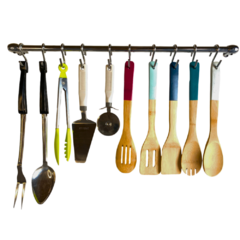 BARRAL 60 CM Y 10 GANCHOS CROMADO - comprar online