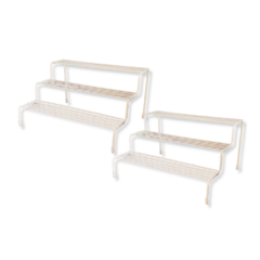 ESTANTE ESCALONADO PARA FRASCOS BLANCO X2U. - comprar online
