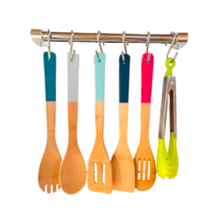 BARRAL 30 CM Y 6 GANCHOS CROMADO - comprar online