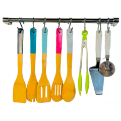 BARRAL 45 CM Y 8 GANCHOS CROMADO - comprar online