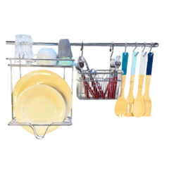 BARRAL 60 CM, SECAPLATOS, CUBIERTERO, GANCHOS CROMADO - comprar online