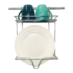 BARRAL 30 CM Y SECAPLATOS CROMADO - comprar online