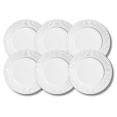 PLATO PLAYO ESMALTADO CERAMICA ROMA BLANCO X6U.
