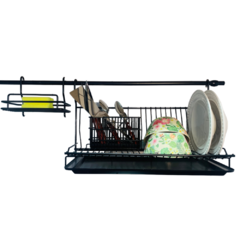 BARRAL 90 CM, SECAPLATOS C/CUBIERTERO, SET LIMPIEZA NEGRO - comprar online