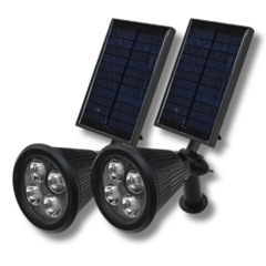 REFLECTOR ESTACA SOLAR LED LUZ FRIA X2U.