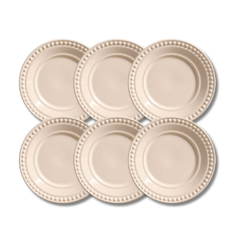 PLATO POSTRE ESMALTADO CERAMICA ATENAS CRUDO X6U.
