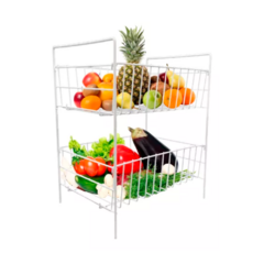ESTANTE VERDULERO 2 NIVELES BLANCO - comprar online