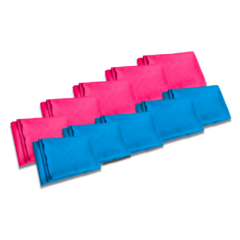10 TOALLON SECADO RAPIDO 80X130CM - 5 CELESTE 5 ROSA - comprar online