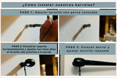 BARRAL DE COCINA CON SOPORTES 90 CM NEGRO en internet