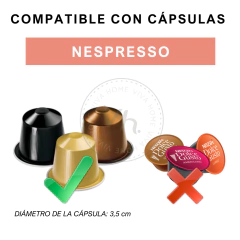 PORTA CÁPSULAS CAFE NESPRESSO NEGRO X2U. - Viva Home