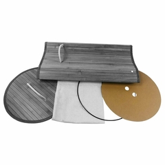 CESTO DE BAMBU PLEGABLE REDONDO GRIS - comprar online