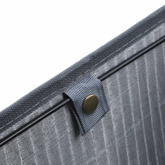 CANASTO DE BAMBU 33 CM GRIS - comprar online