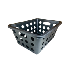 CANASTO ORGANIZADOR PLASTICO NEGRO