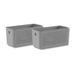 CESTO ORGANIZADOR GRIS X 2U. - comprar online