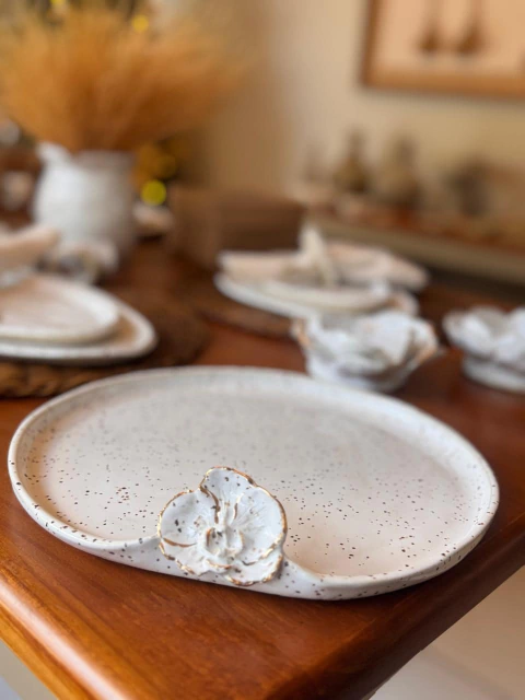 Prato para bolo - Orquídea Gold - comprar online